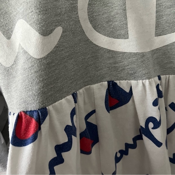 CHAMPION DIY sz M All Over Print Tee TShirt Back Pleats Short Sleeve Swe… - Picture 5 of 10
